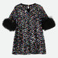 Meryl Ruffle Sleeves Sequin Dress/Angels Face