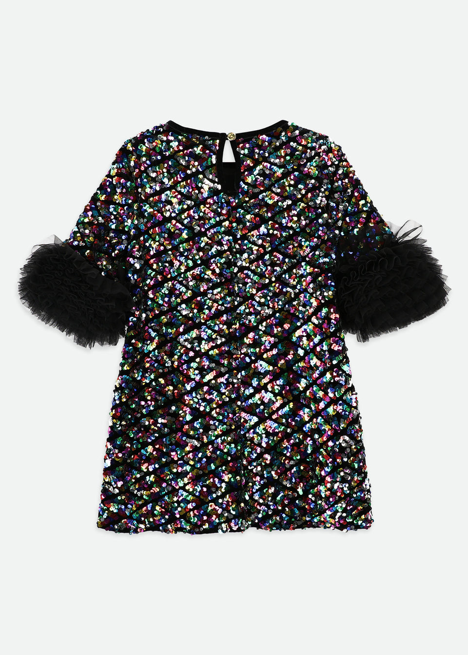 Meryl Ruffle Sleeves Sequin Dress/Angels Face