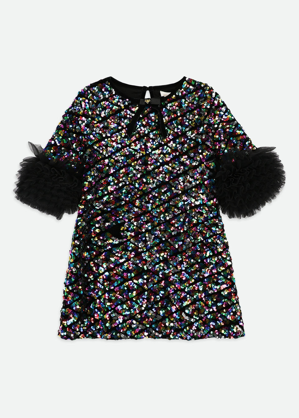Meryl Ruffle Sleeves Sequin Dress/Angels Face