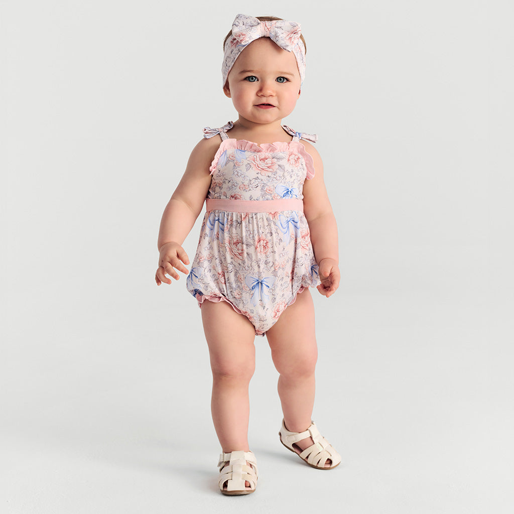 Agatha Bubble Romper/Posh Peanut