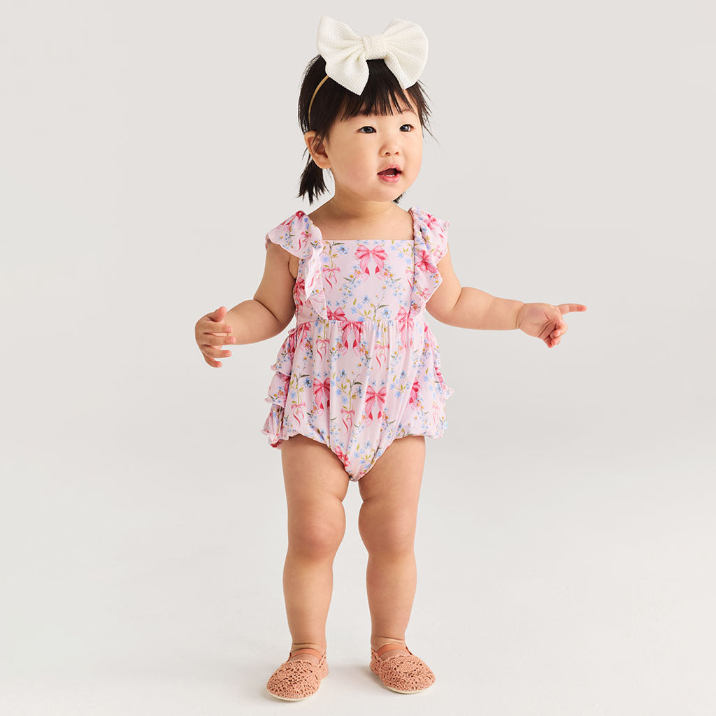 Harriet Ruffle Bubble Romper/Posh Peanut