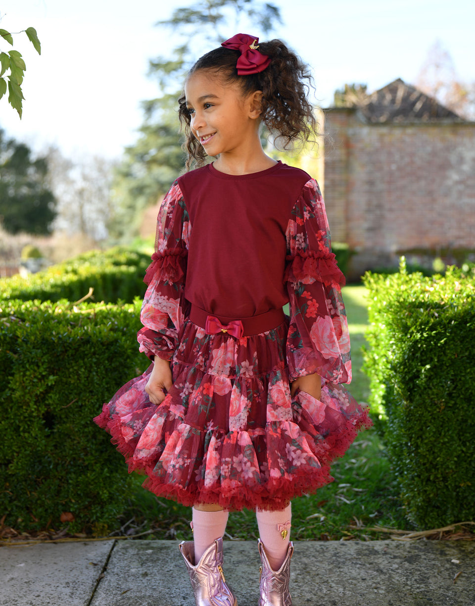 Pixie Floral Print Tutu/Angels Face