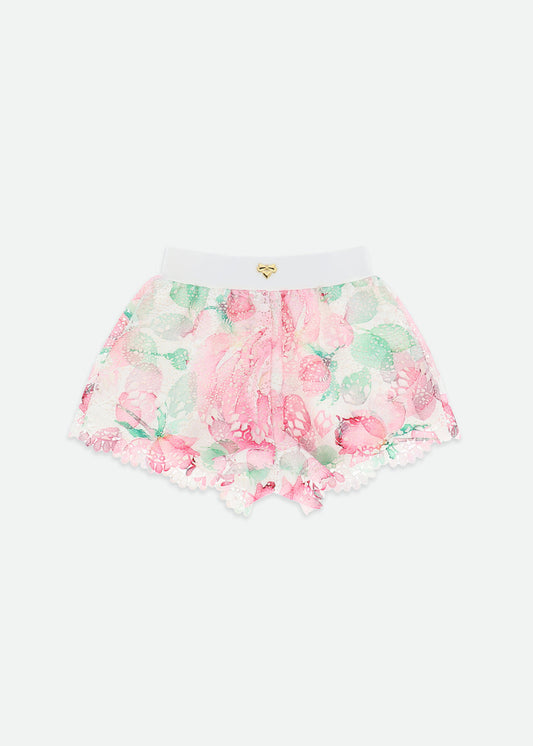 Sarah Mix Printed Lace Shorts/Angels Face