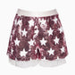 Sequin Star Fringe Hem Shorts/Hannah Banana