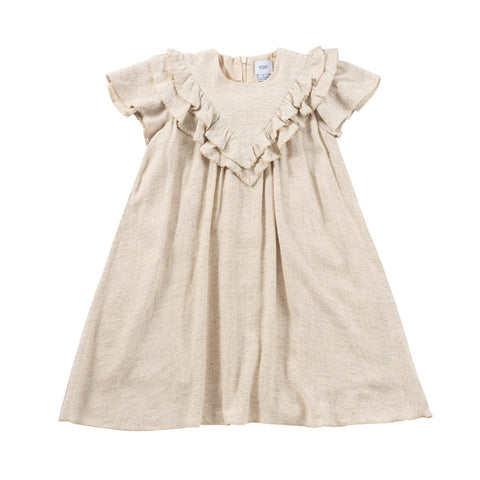 Linen Ruffle Dress/Kipp