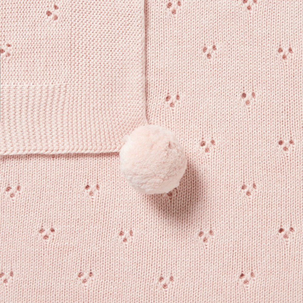 Knitted Pointelle Blanket/Wilson & Frenchy