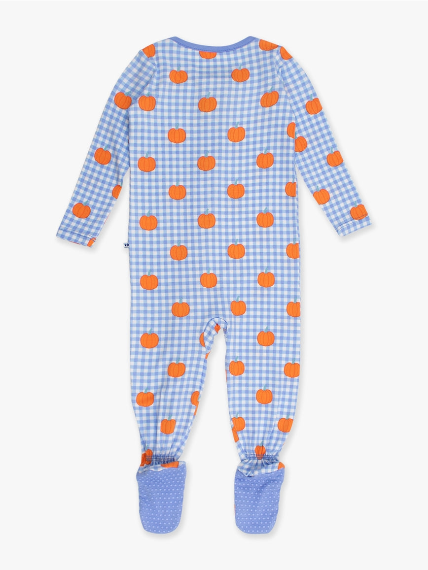 Pumpkin Patch Gingham Footie/Ruffle Butts