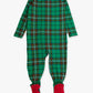 Green Nicholas Plaid Footie/Rugged Butts