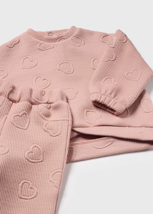 Heart Ribbed Sweat Set/Mayoral