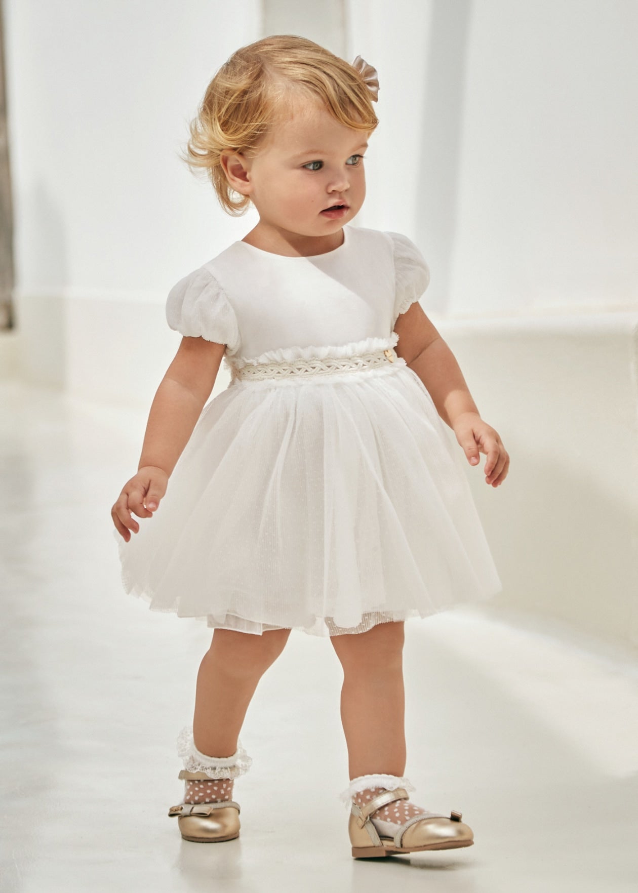 Pleated Tulle Dress/Mayoral