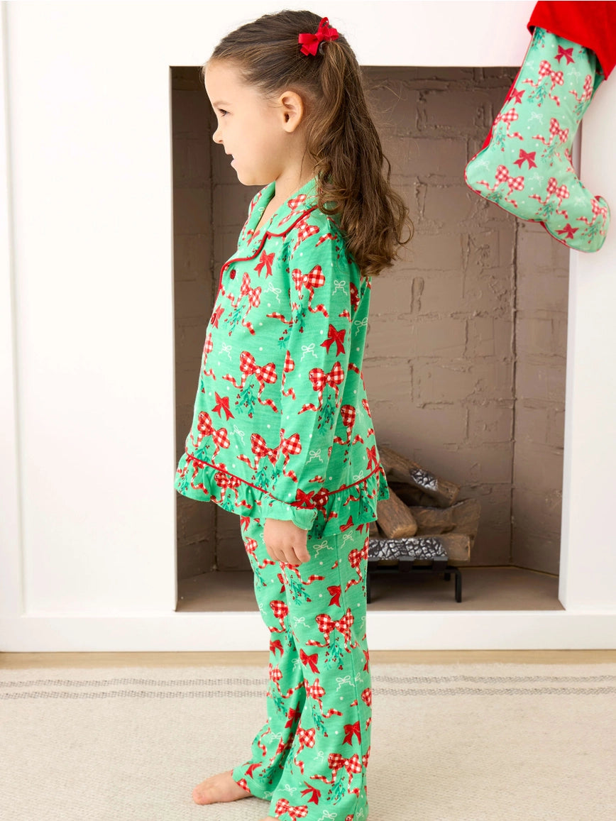 Mistle Bows Pajama Set/Ruffle Butts