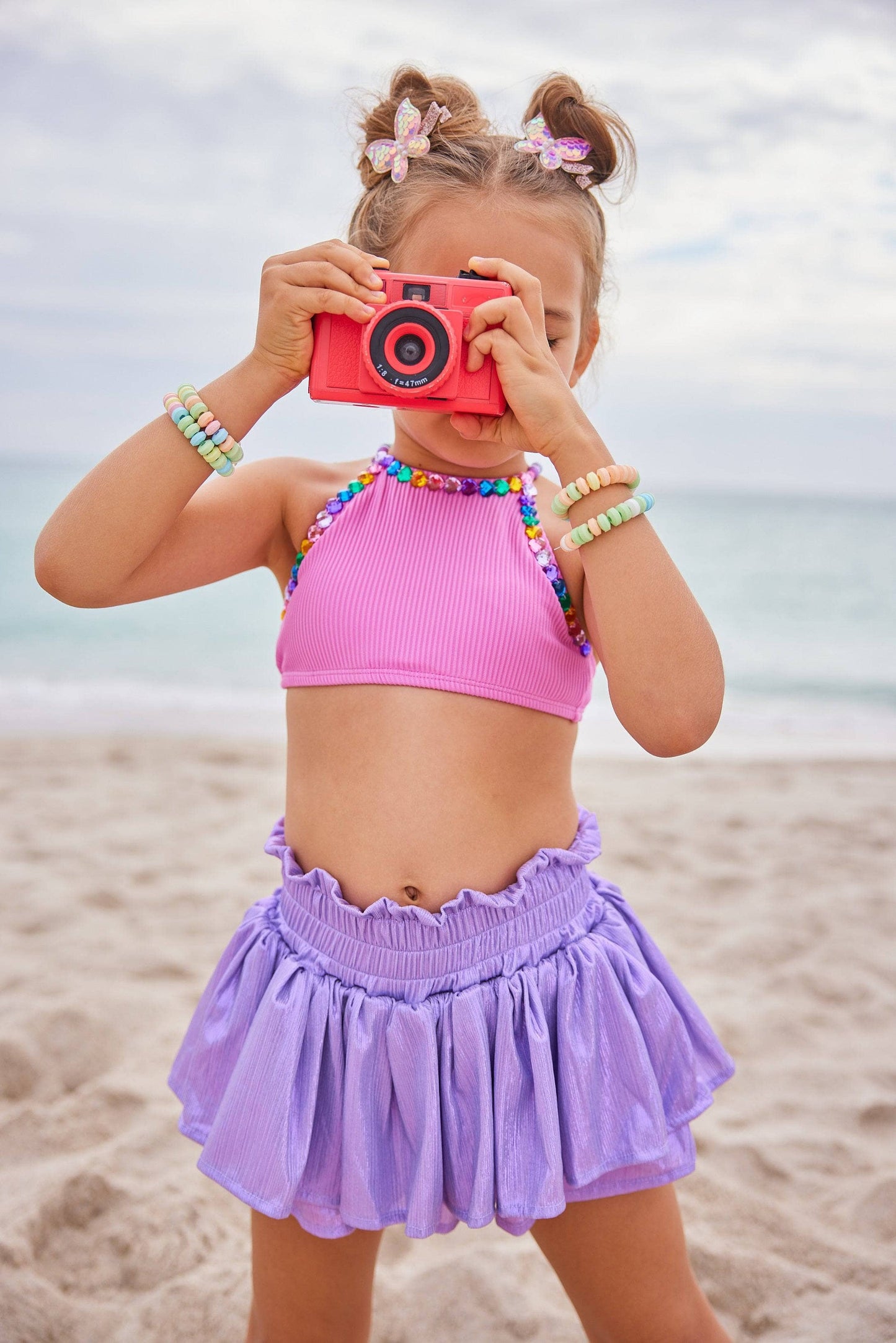 Lavender Metallic Skirt/Lola & the Boys