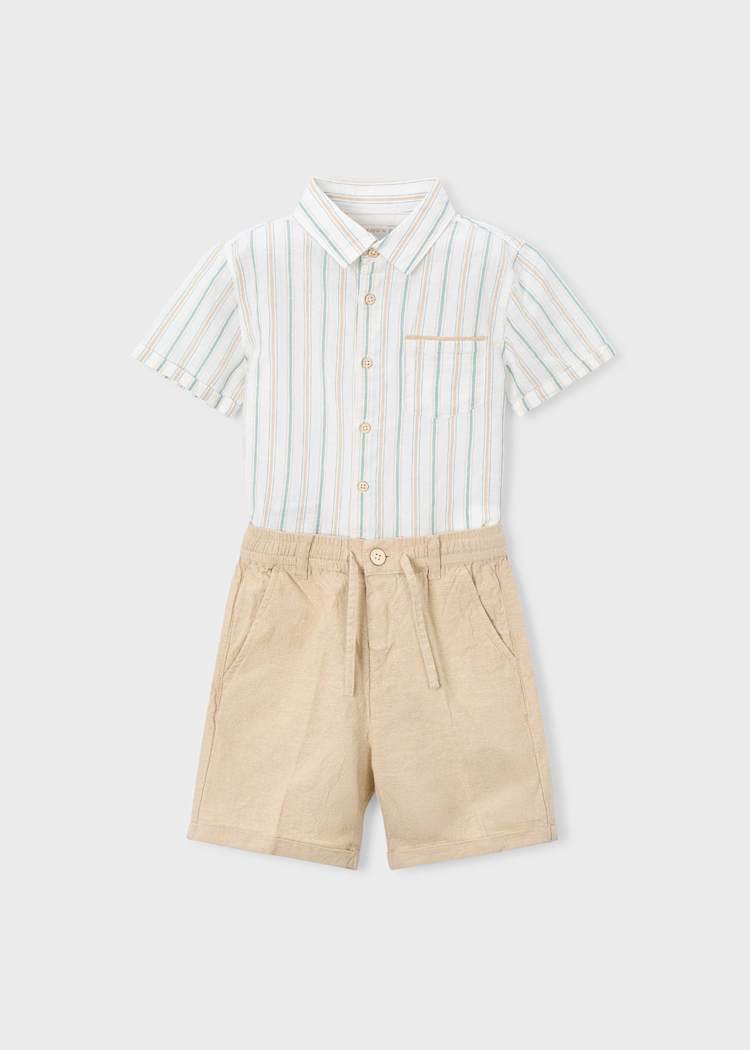 Linen Shorts & Shirt Set/Mayoral