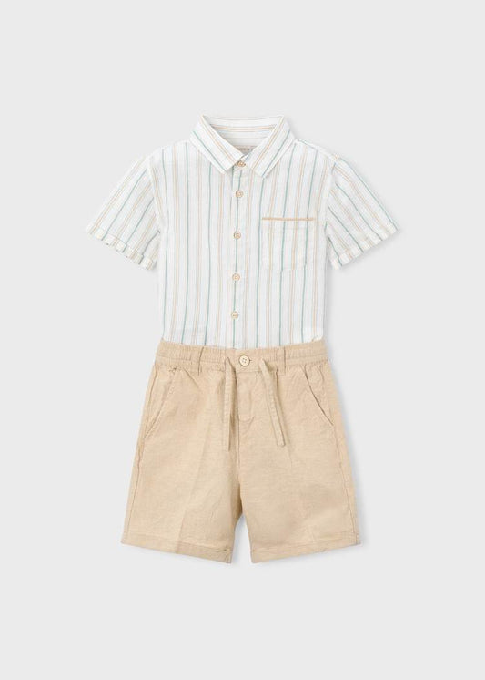 Linen Shorts & Shirt Set/Mayoral