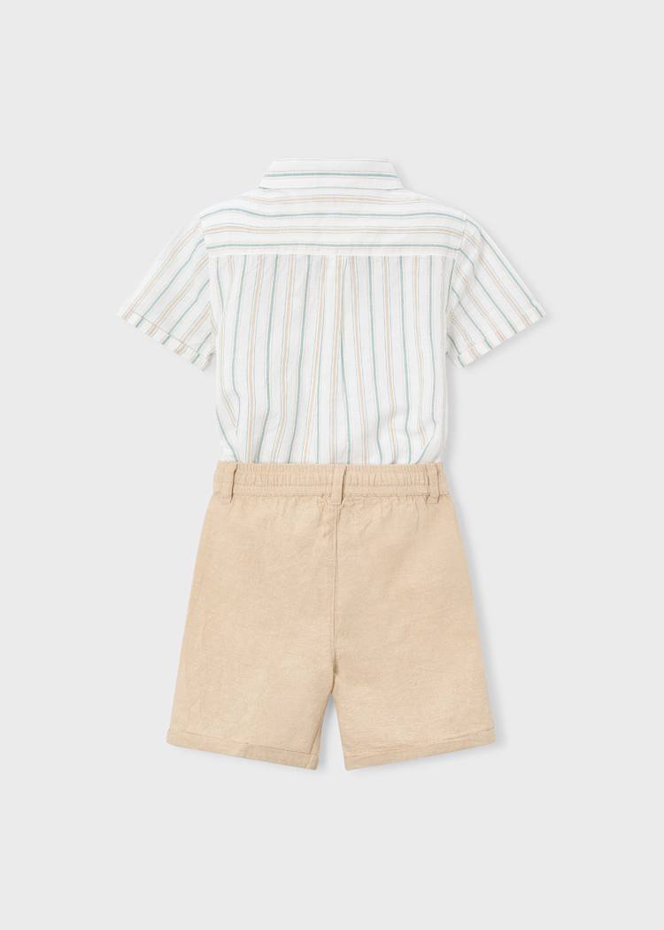 Linen Shorts & Shirt Set/Mayoral