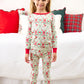 Green Stripe Santa PJ Set/Ruffle Butts