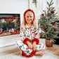 Holiday Bow Print PJ Set/Rylee Faith Designs