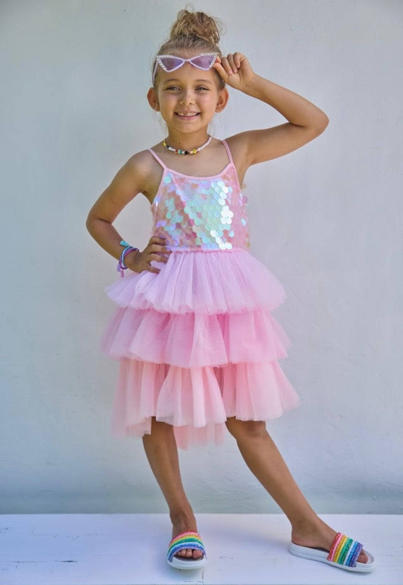 Rose Magic Paillette Dress/Lola & the Boys