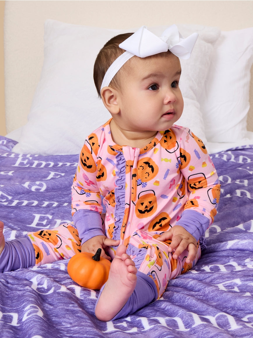Pumpkin Boo Convertible One Piece PJ/Ruffle Butts