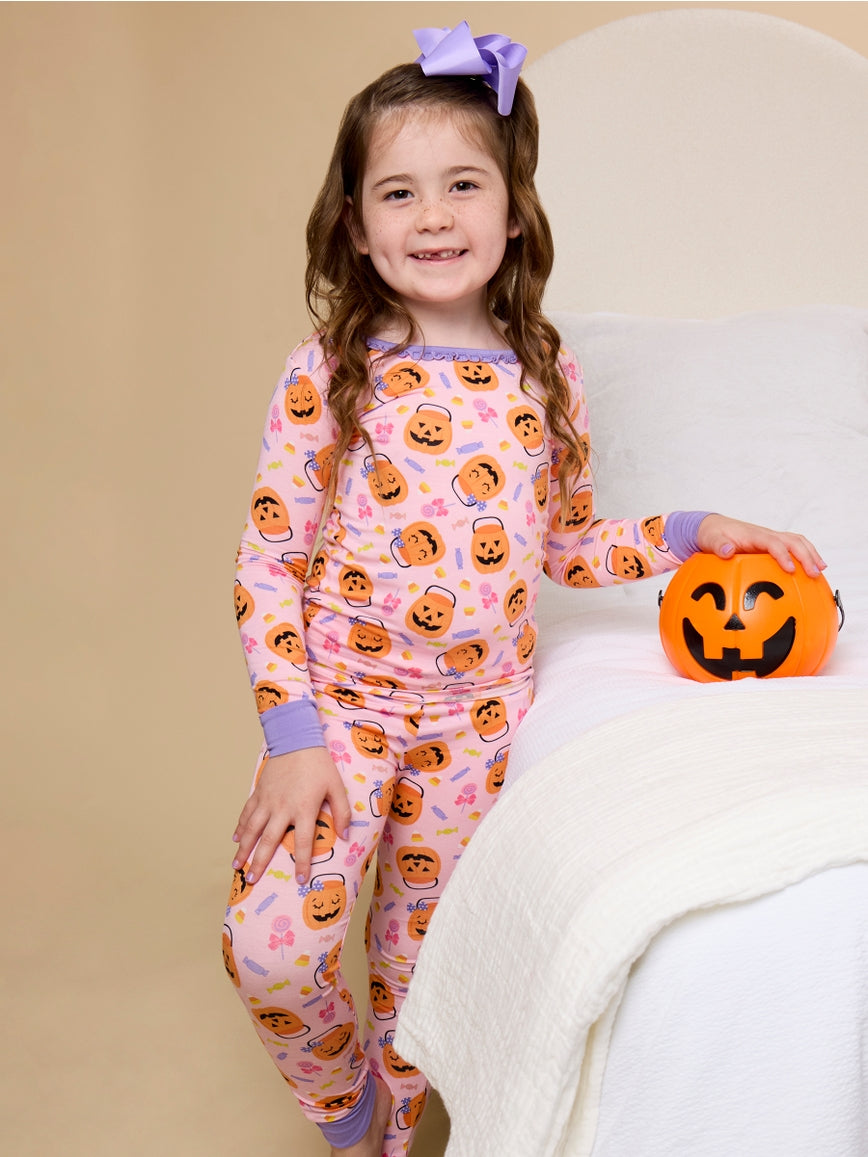 Pumpkin Boo Ruffle L/S Pajama Set/Ruffle Butts