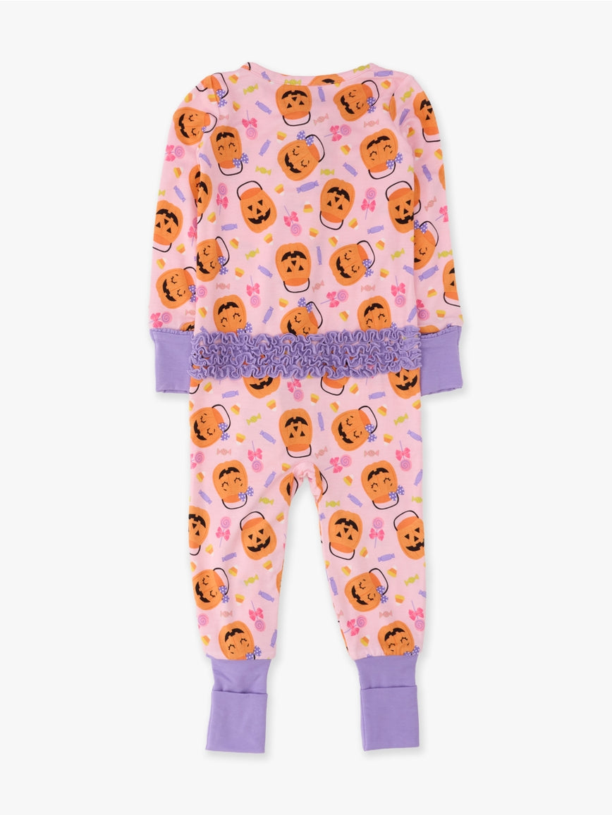 Pumpkin Boo Convertible One Piece PJ/Ruffle Butts