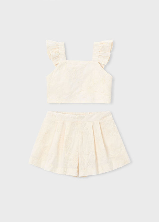 Shorts & Ruffled Top Set/Mayoral