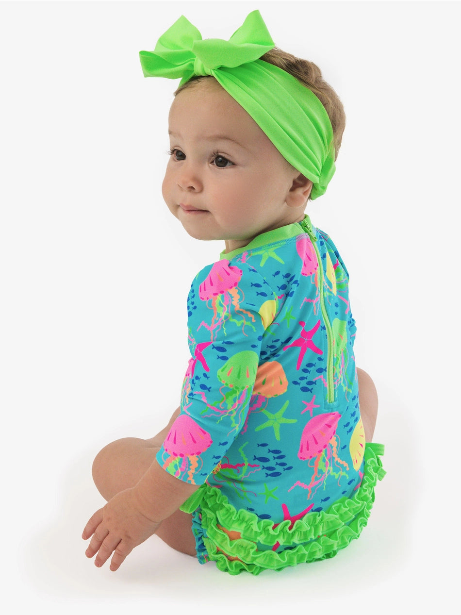 Neon Jelly Time Rash Guard/RuffleButts