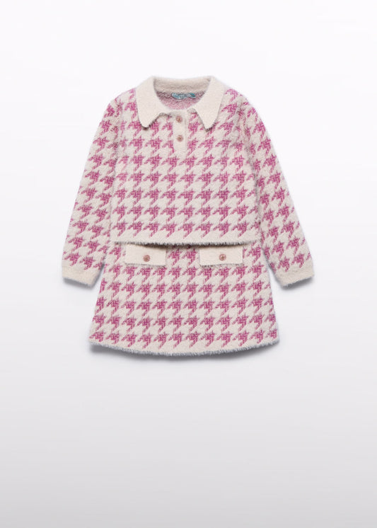 Houndstooth Knit Skirt Set/Abel & Lula