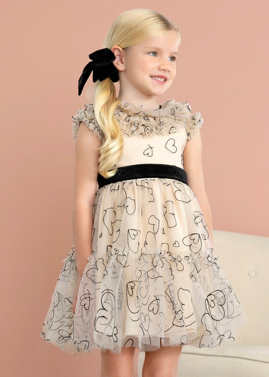 Hearts Tulle Dress/Abel & Lula