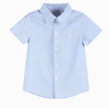 Boy Gingham Easter Shirt/Lil Cactus