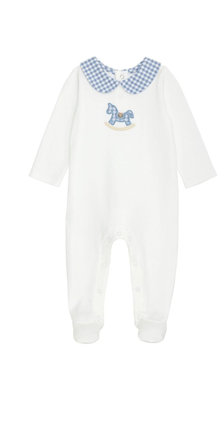 Plaid Collar Horse Sleeper/Mud Pie