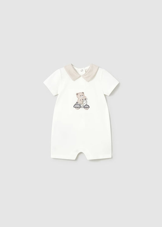 Boy Bicycle Bear Romper/Mayoral