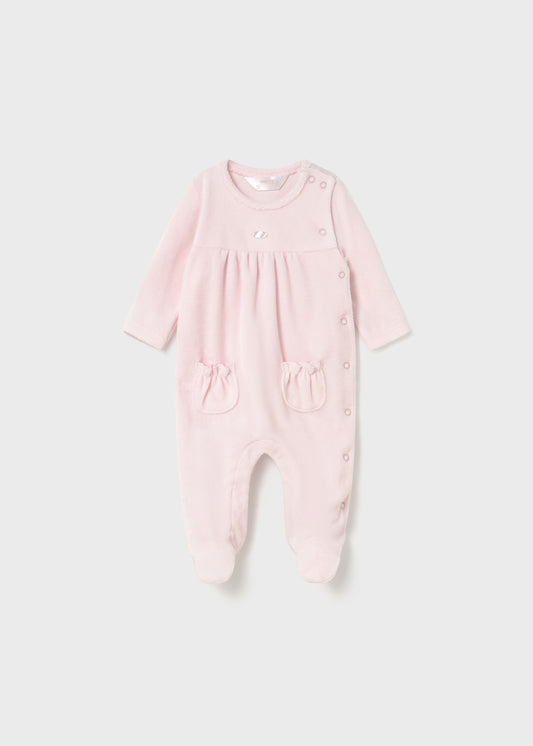 Pink Velour Onepiece/Mayoral