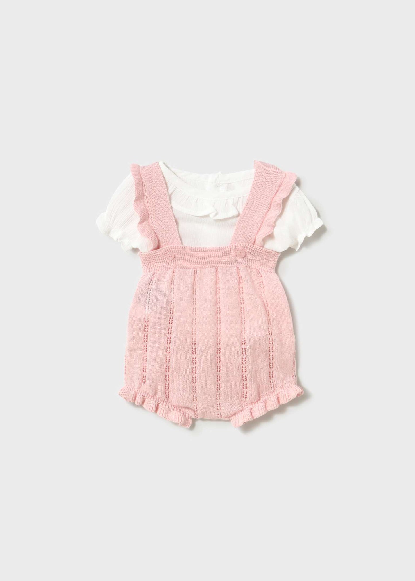 Knit Dungaree & Blouse Set/Mayoral