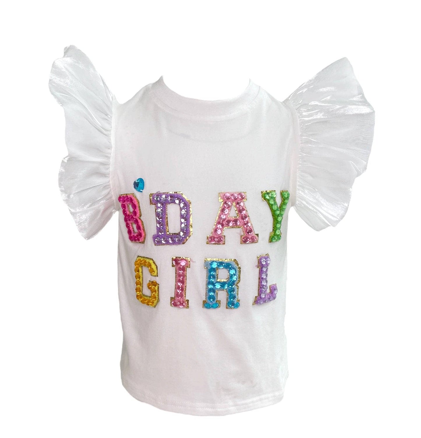 Birthday Girl Gem Ruffle Shirt/Lola & the Boys