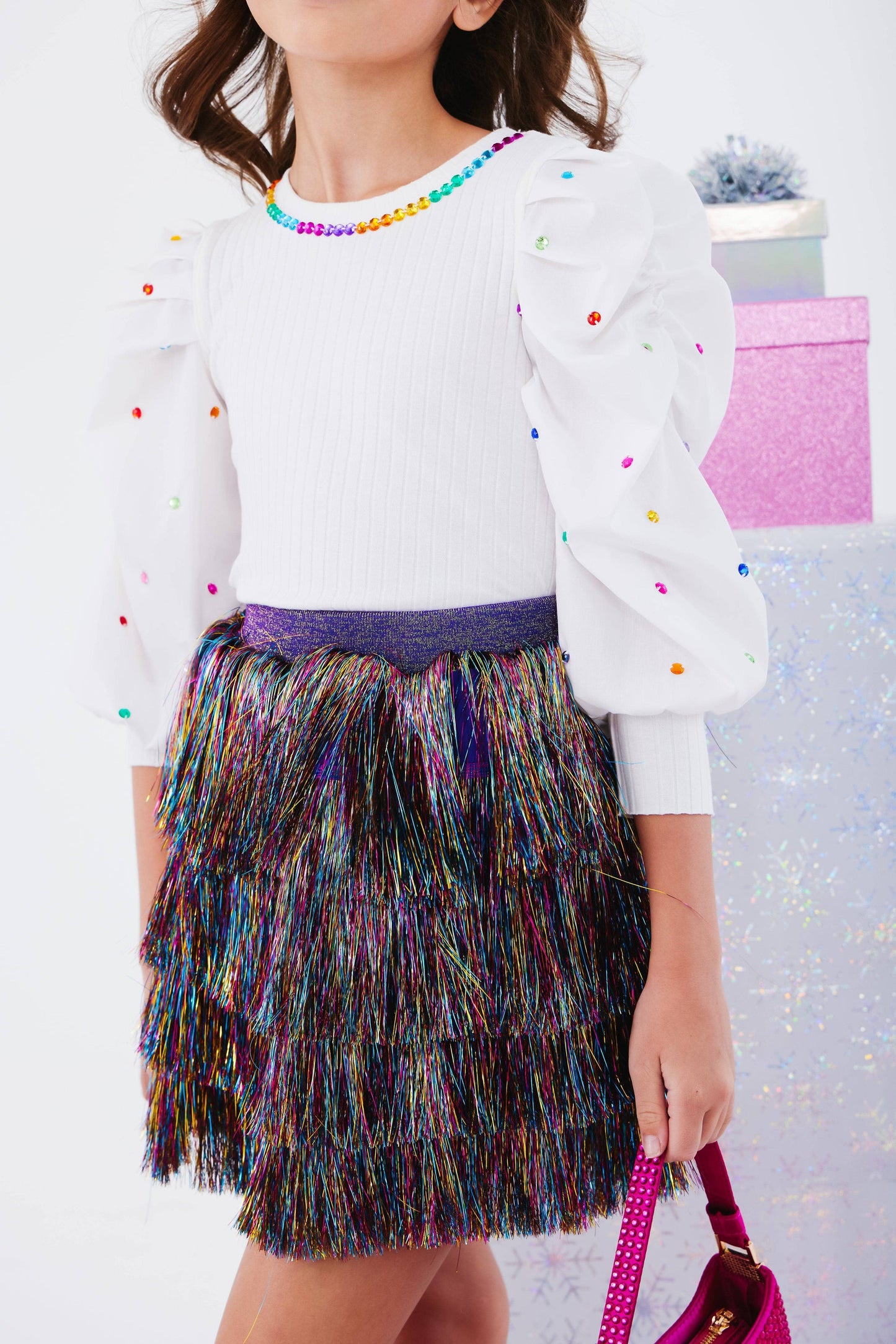 Shimmer Tinsel Party Skirt/Lola & the Boys