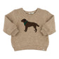 Chocolate Lab Boxy Sweater/Oh baby