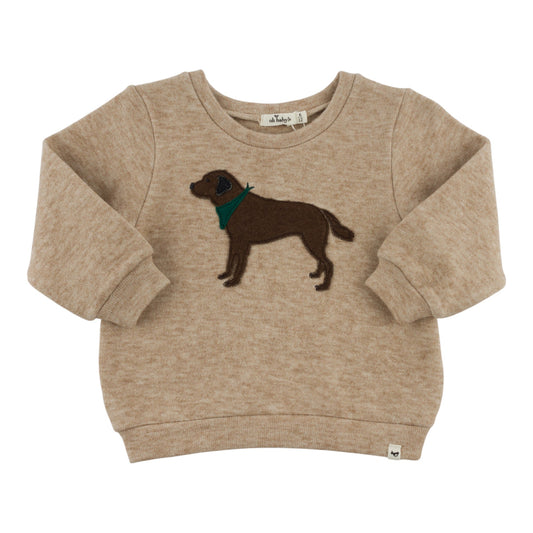 Chocolate Lab Boxy Sweater/Oh baby