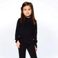 Long Sleeve Mock Neck Top Black/Deux Par Deux